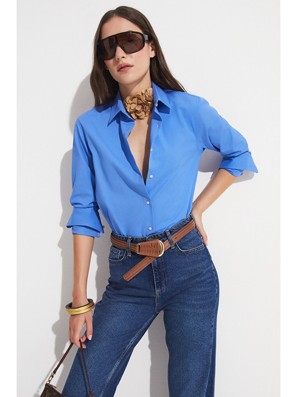 İndigo Exclusive Pamuk Basic Gömlek