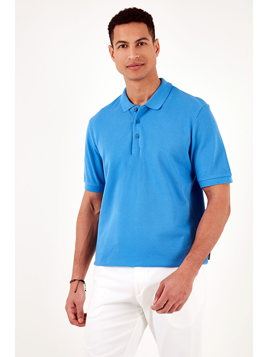 Siyah Pamuklu Regular Fit Düğmeli Polo Yaka 3'lü Paket Tişört 5902127S3-3