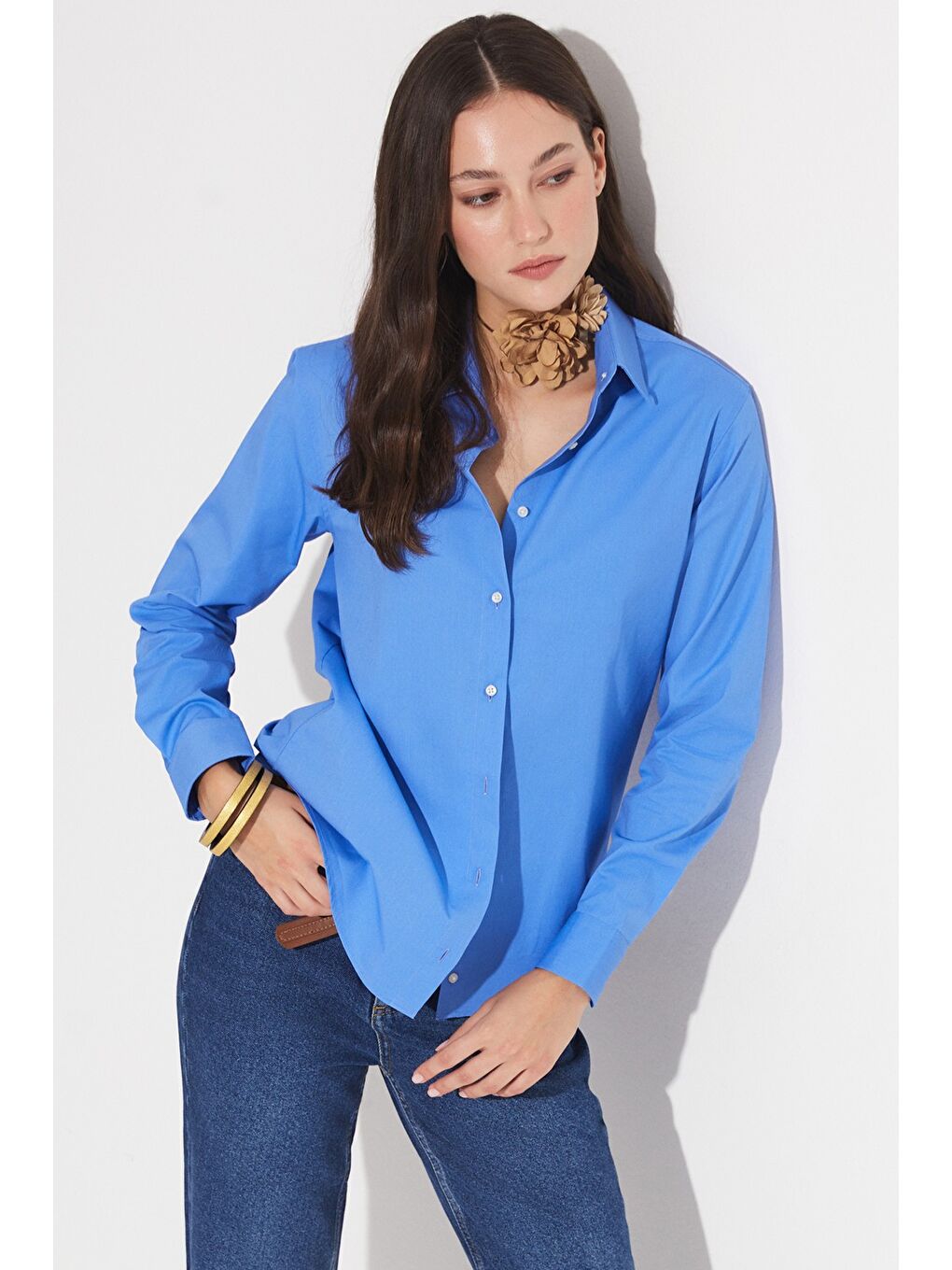 İndigo Exclusive Pamuk Basic Gömlek-2