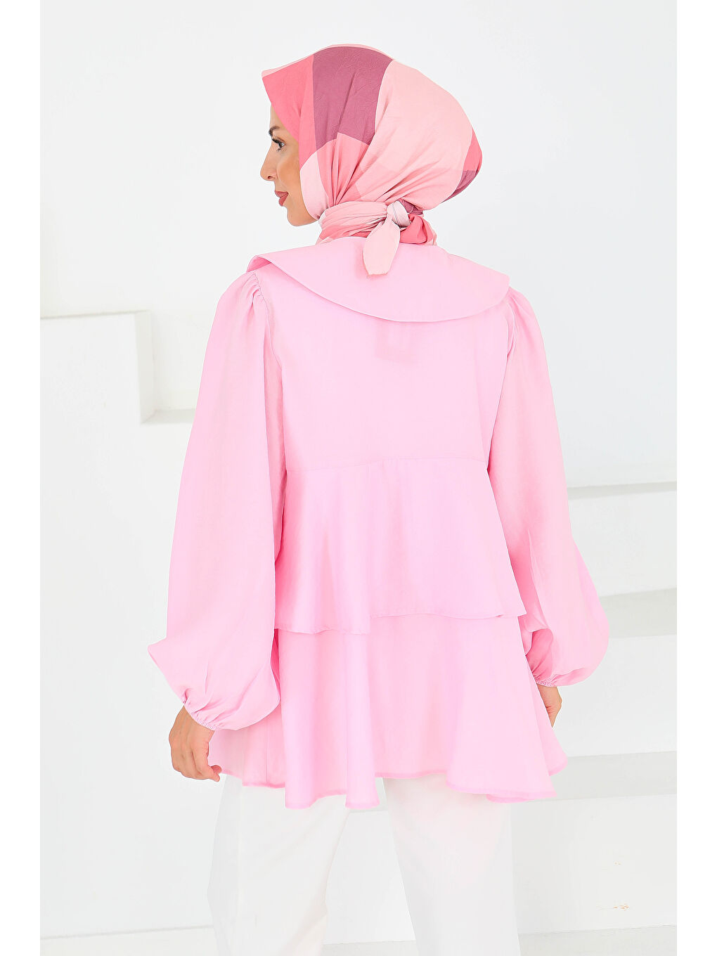 Bağlamalı Gömlek Pembe - 27549-5