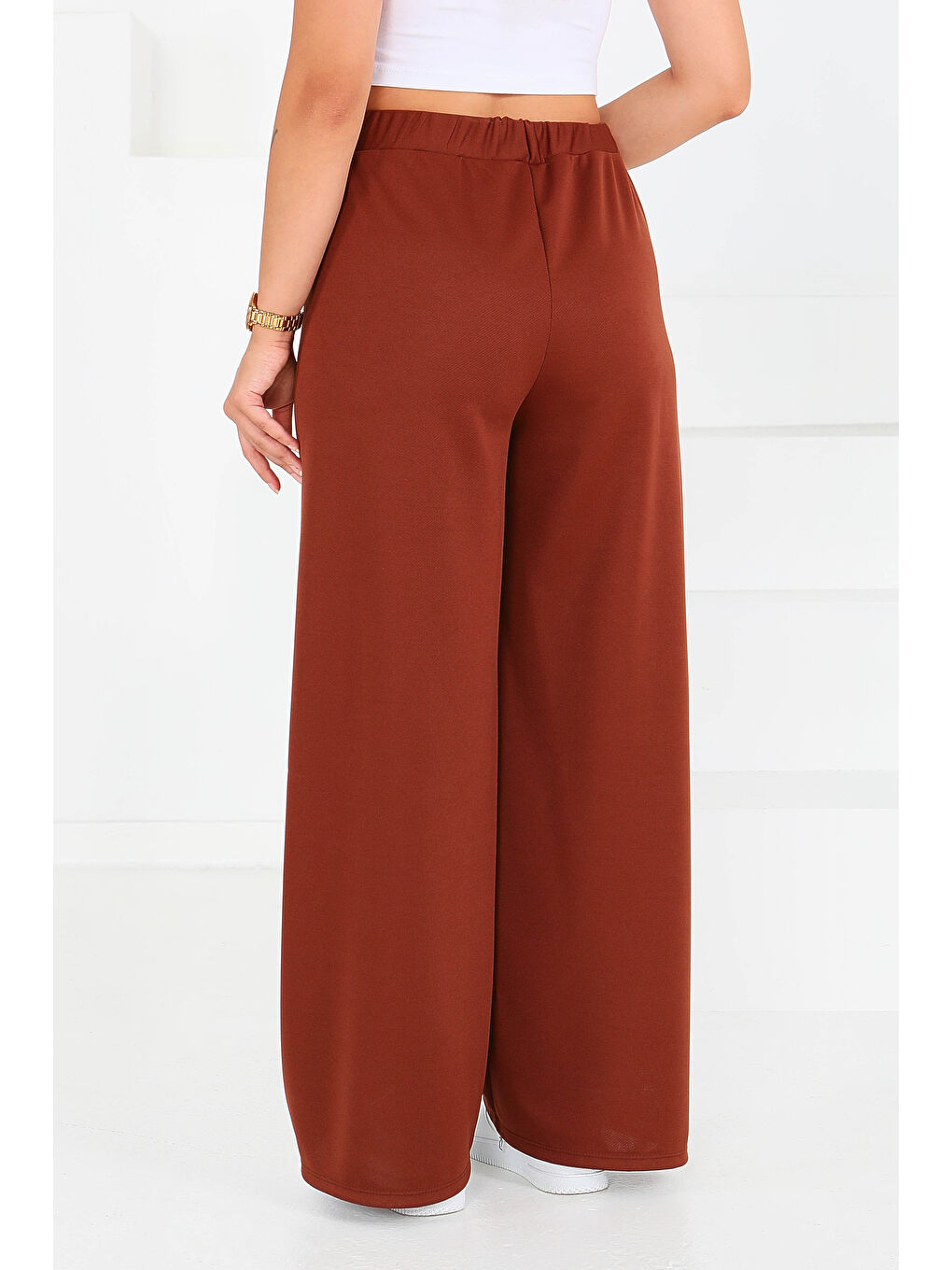 Kahverengi Önden Bağlamalı Pantolon Kahve - 27553-4