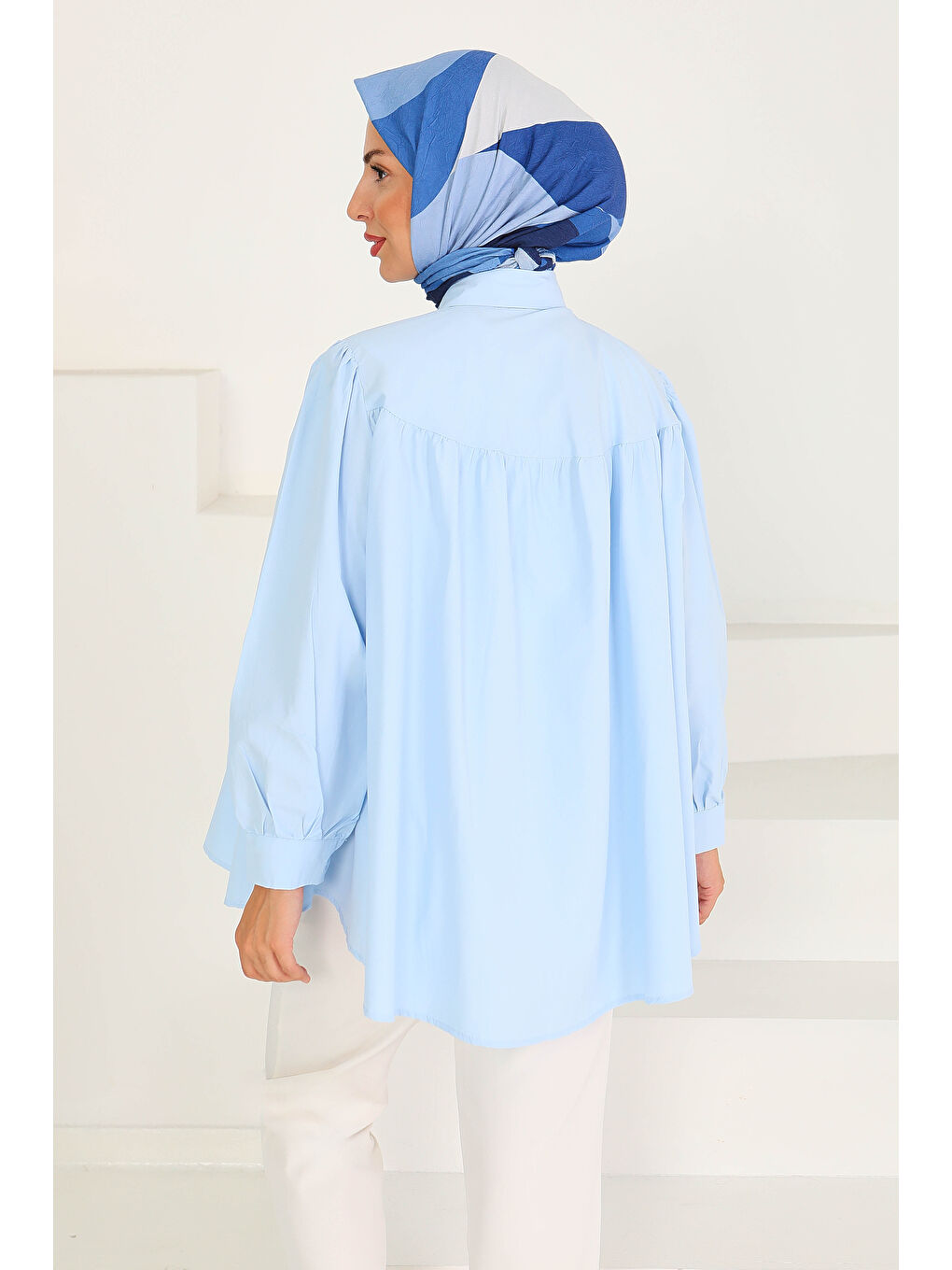 Fiyonk Detaylı Tunik Bebe Mavi - 27551-5