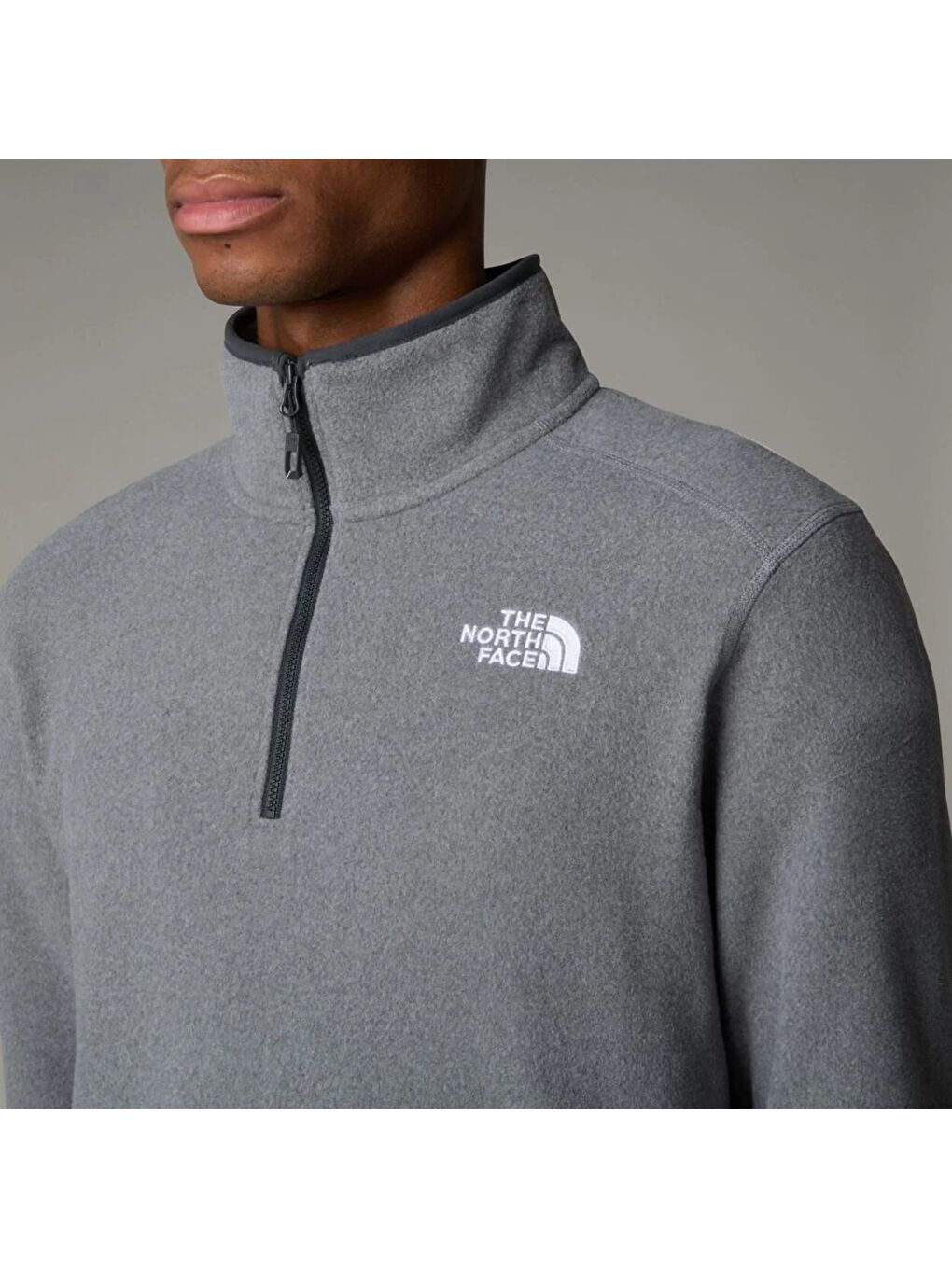 The North Face 100 Glacier 1/4 Zip Erkek Gri Dik Yaka Sweatshirt - 3