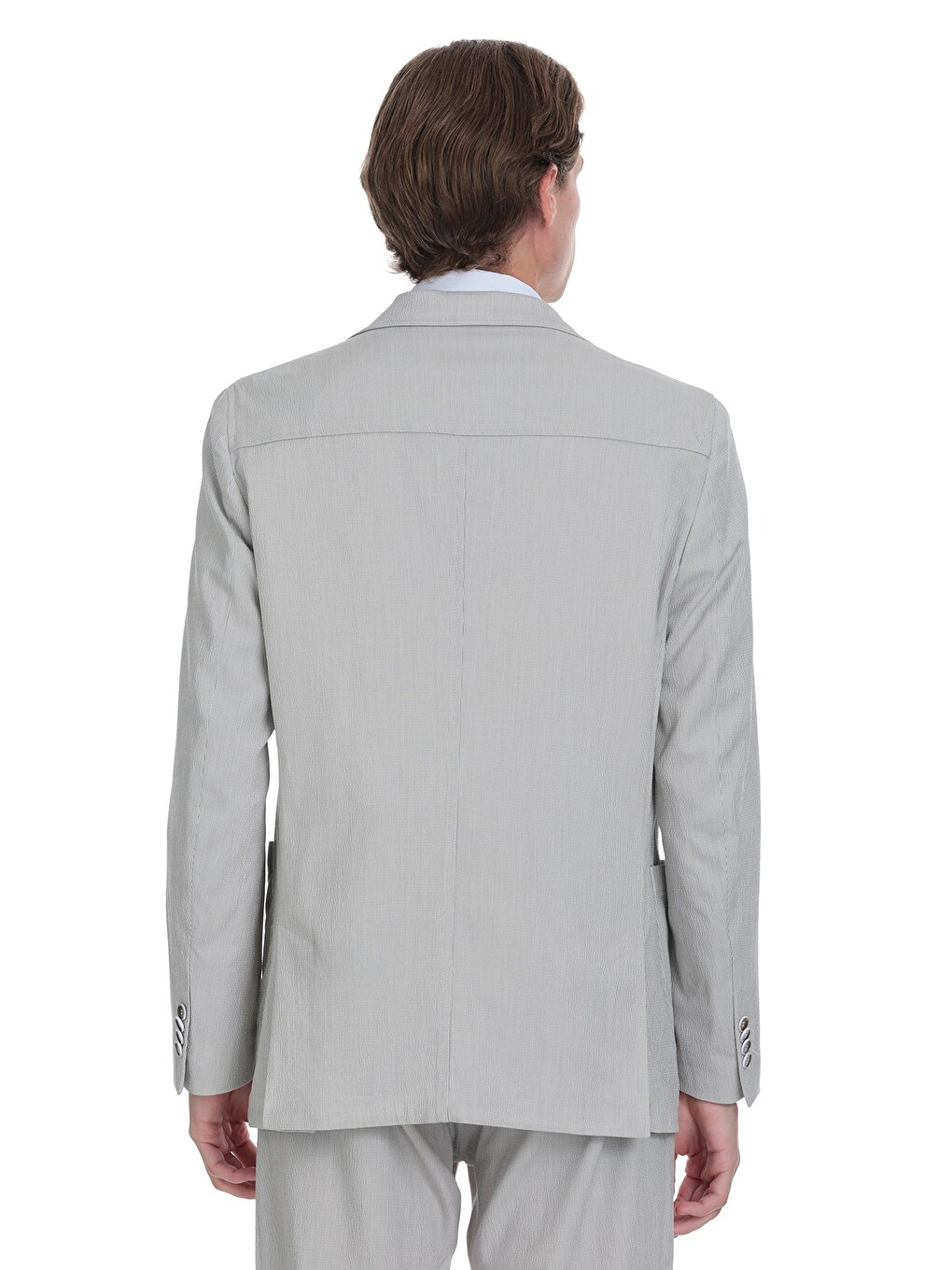 Bej Vizon Comfort Fit Mono Yaka Casual Takım Elbise-3
