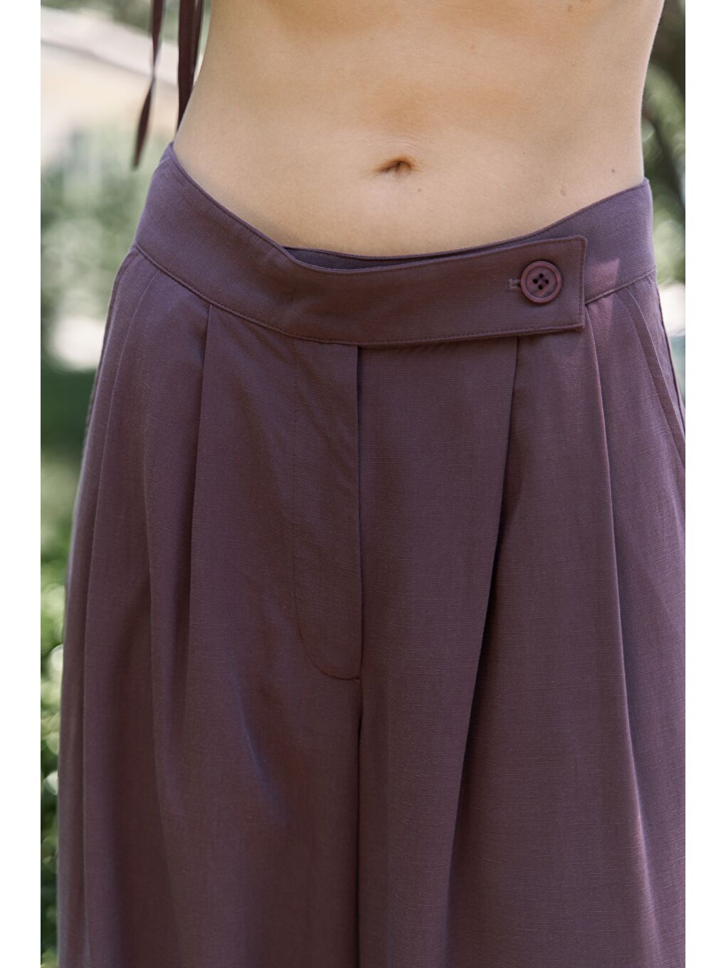 Shonas Bağcık Detay Bordo Yelek Pantolon Takım-6