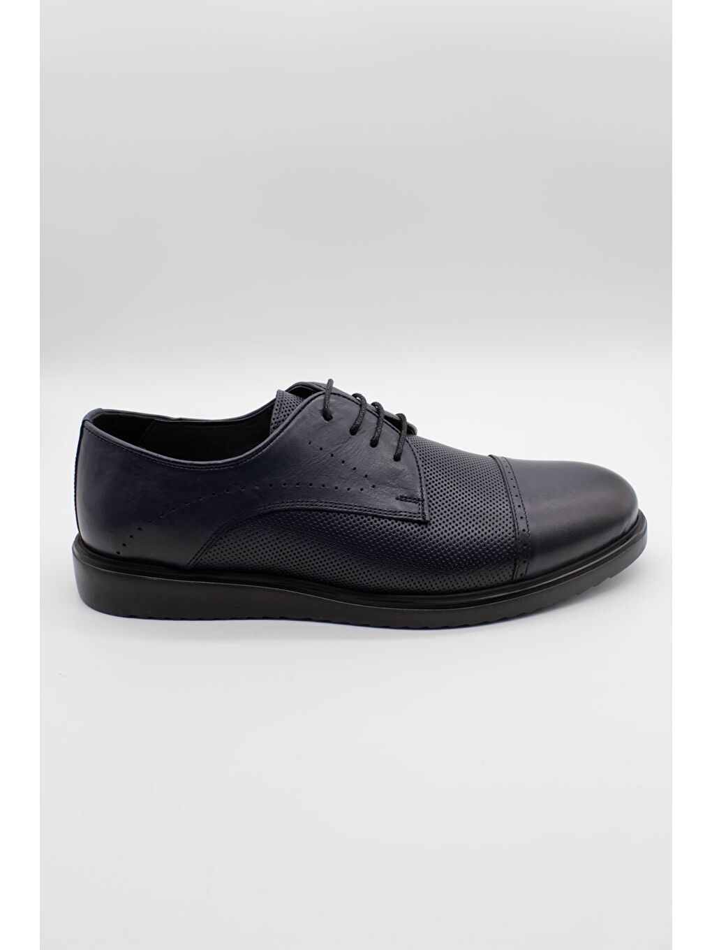 Koyu Lacivert Hakiki Deri Rugan Eva Taban Bağcıklı Klasik Ayakkabı 1033240181