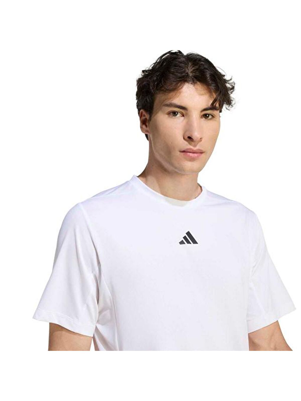 D4T Essentials Erkek Beyaz Yuvarlak Yaka Tişört-1