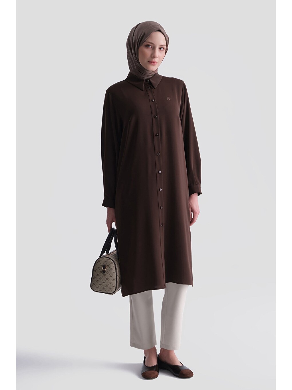 Kahverengi A Logolu Tunik Acı Kahve