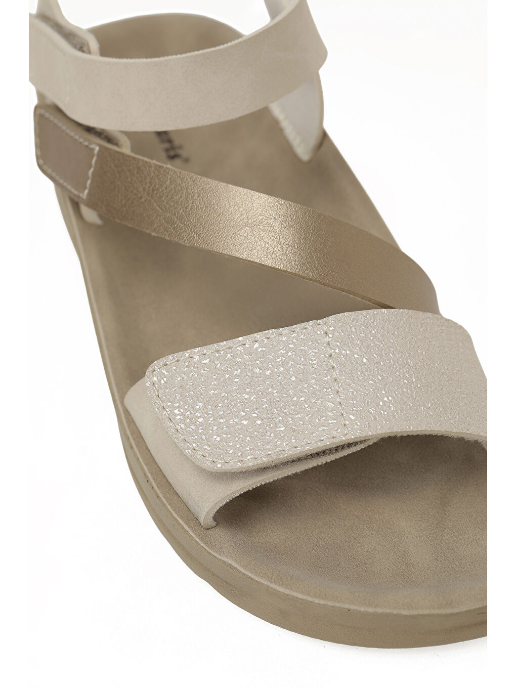 Sarı 409106.Z6FX Altın Kadın Comfort Sandalet-6