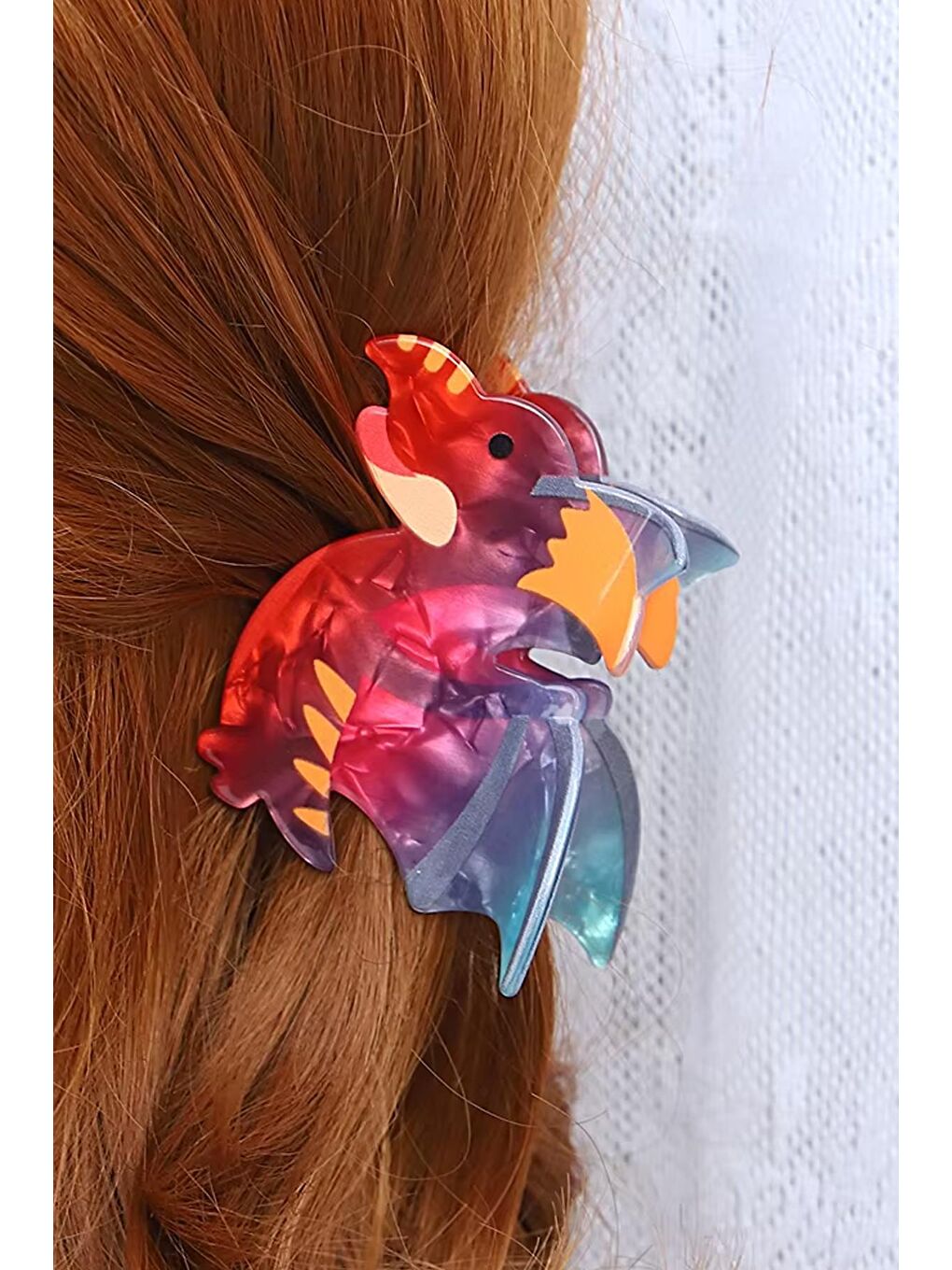 Karışık Sevimli Dinozor Figürlü Lüks Asetat Mandal Toka-4