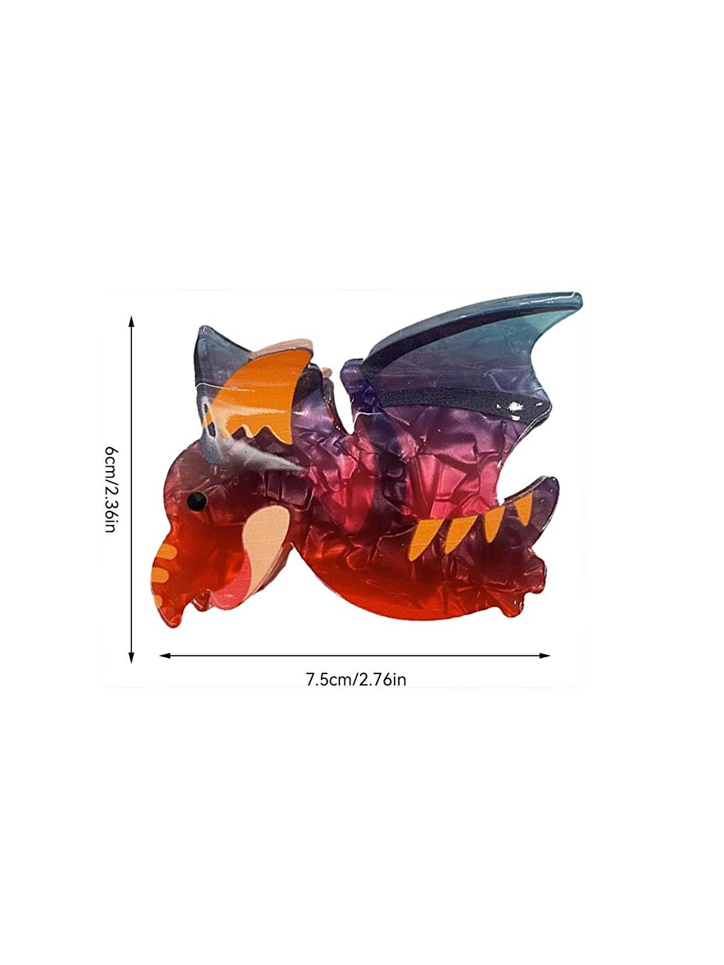 Karışık Sevimli Dinozor Figürlü Lüks Asetat Mandal Toka-5