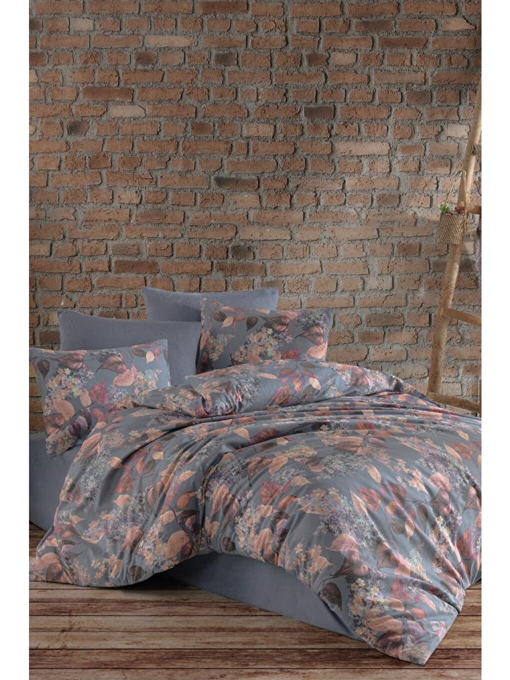 Arlo 6 Parça Comforter Çeyiz Seti Antrasit