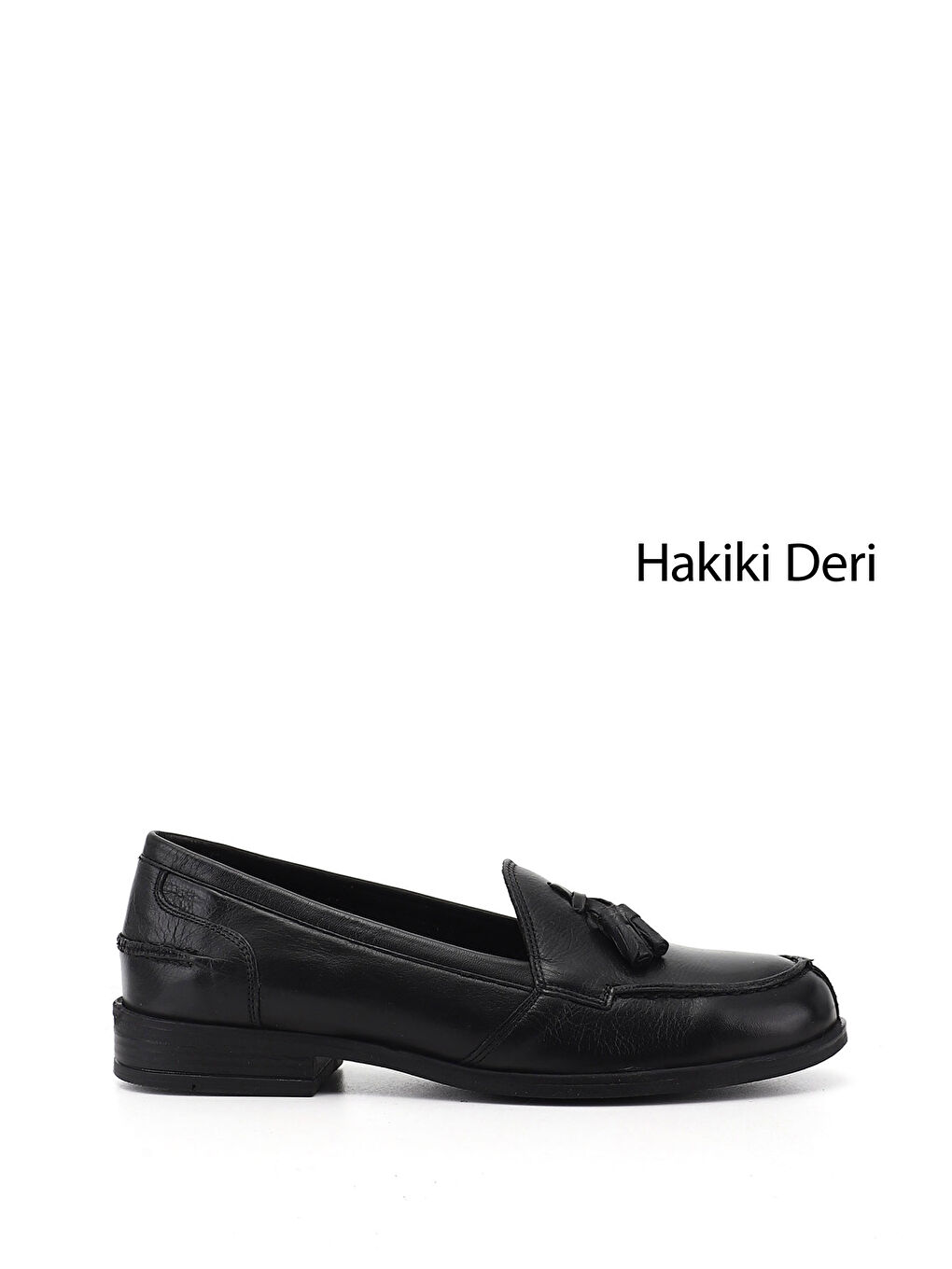 Siyah Kadın SİYAH Hakiki Deri Loafer Ayakkabı