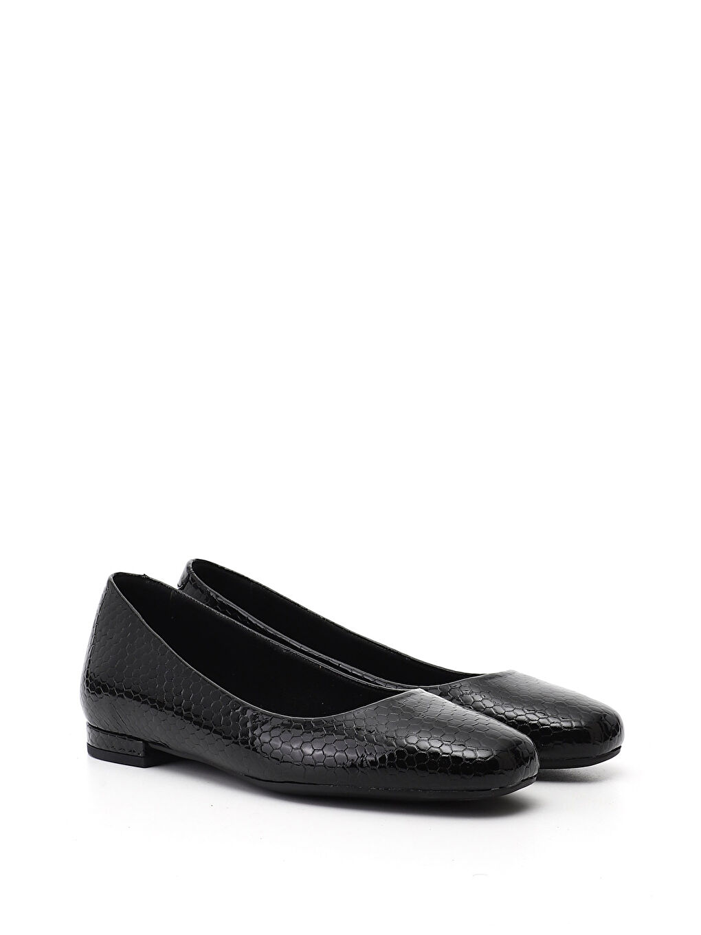 Siyah Kadın AÇIK SİYAH Hakiki Deri Babet-1