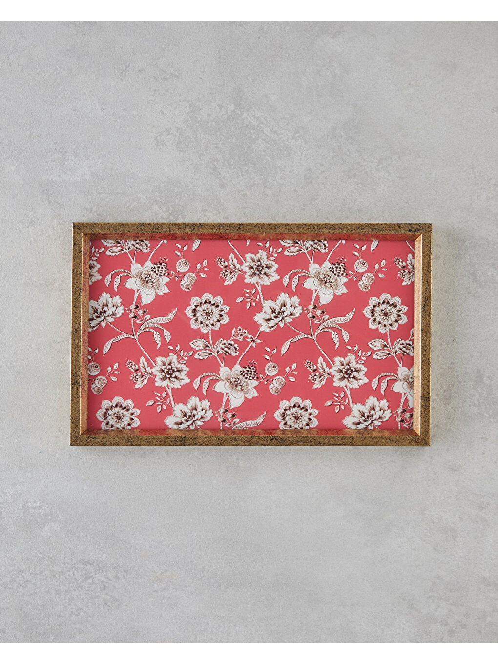 Woody Bergamot Dekoratif Tepsi 16x26 cm Kırmızı