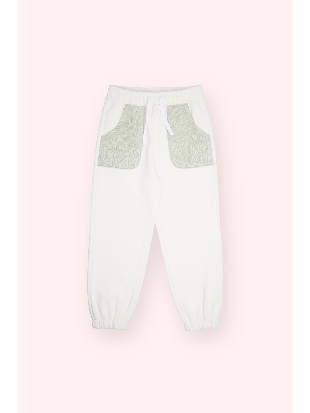 Kız Çocuk Eşofman Alt Ekru