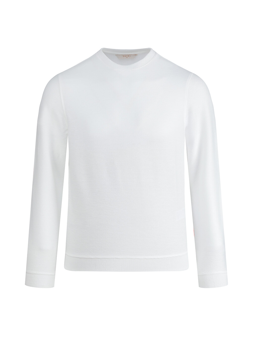 Beyaz Regular Fit Bisiklet Yaka Sweatshirt