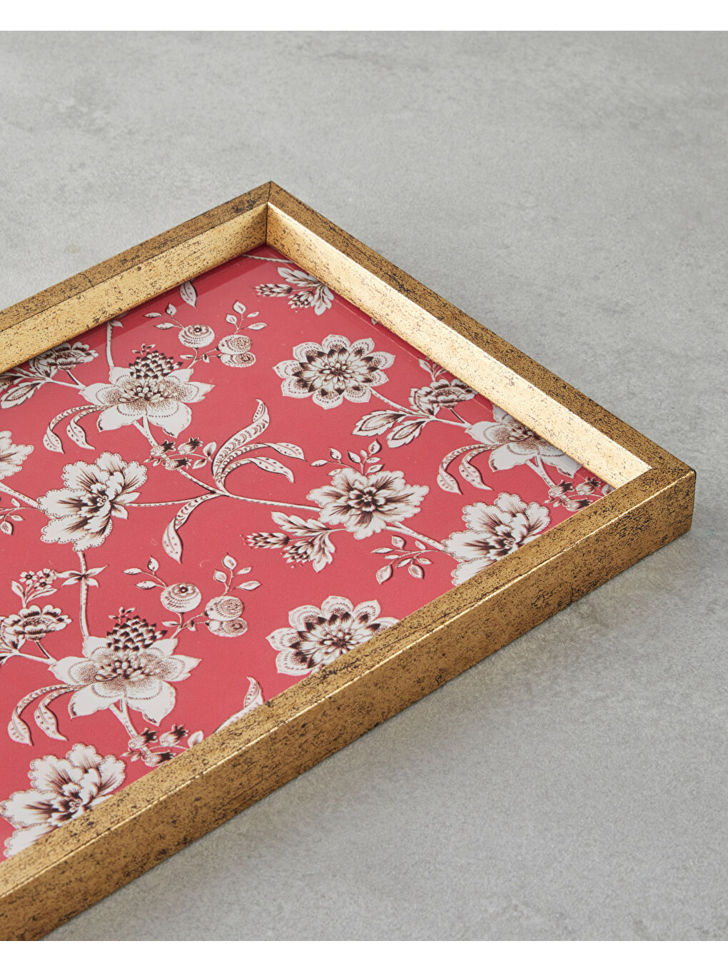 Woody Bergamot Dekoratif Tepsi 16x26 cm Kırmızı-2