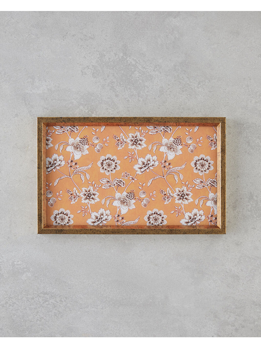 Pine Rose Dekoratif Tepsi 16x26 cm Turuncu