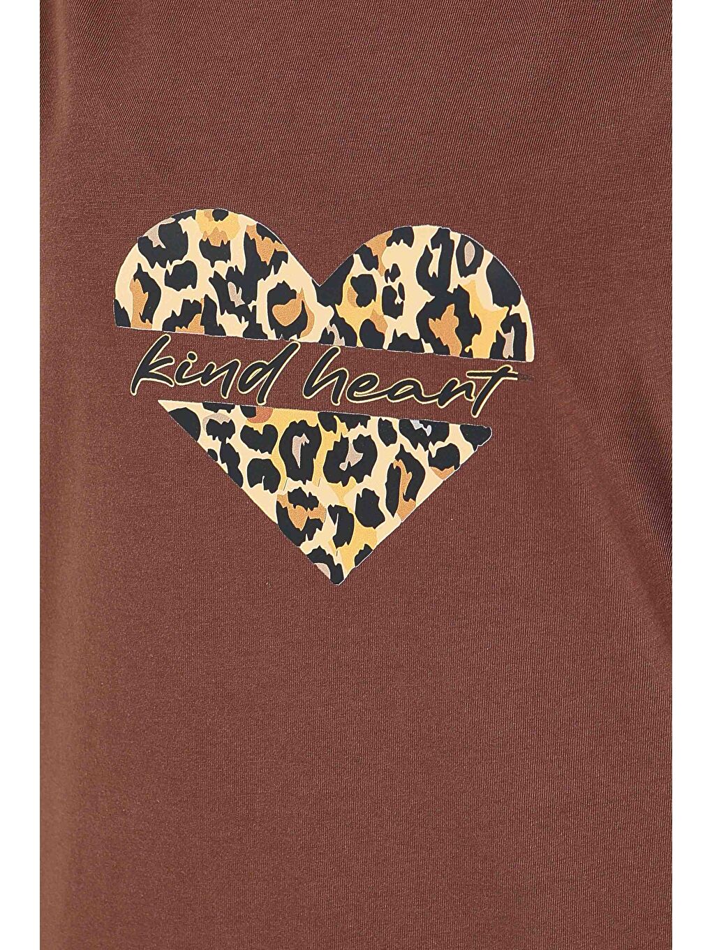 Kahverengi Baskılı Kısa Kollu T-Şhirt Kahve - 27546-3