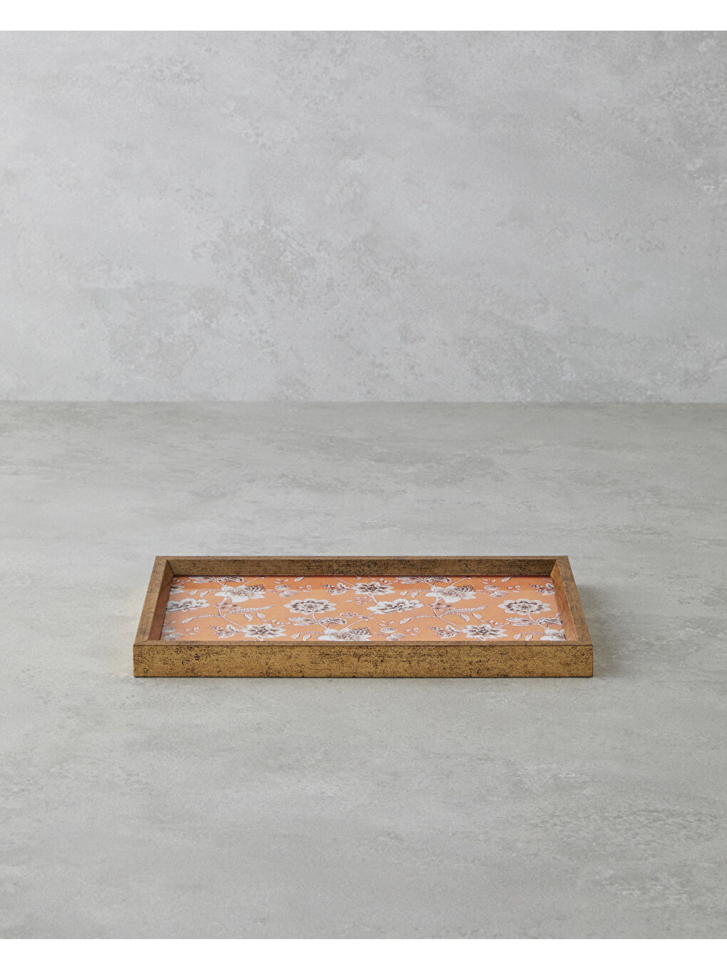 Pine Rose Dekoratif Tepsi 16x26 cm Turuncu-1