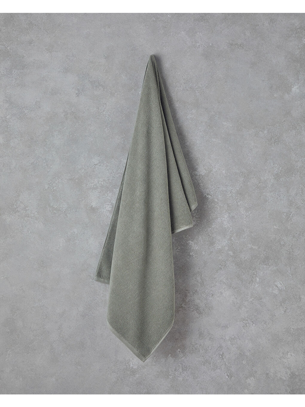 Yeşil Fluffy Pamuk Plus Pamuklu Banyo Havlusu 70x140 cm Sage