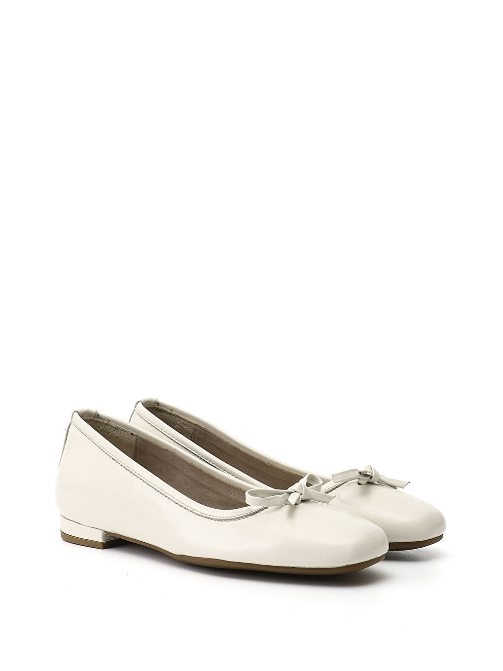 Bej Kadın BEJ Fiyonklu Hakiki Deri Babet-1