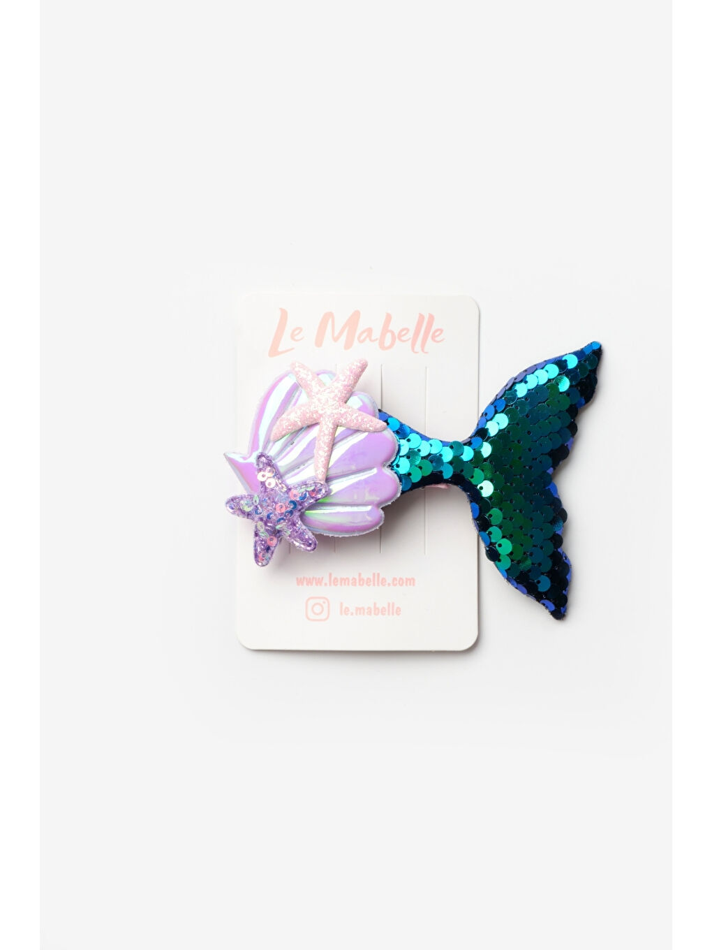 Petrol  Pullu Deniz Kızı Kız Çocuk Klips Toka