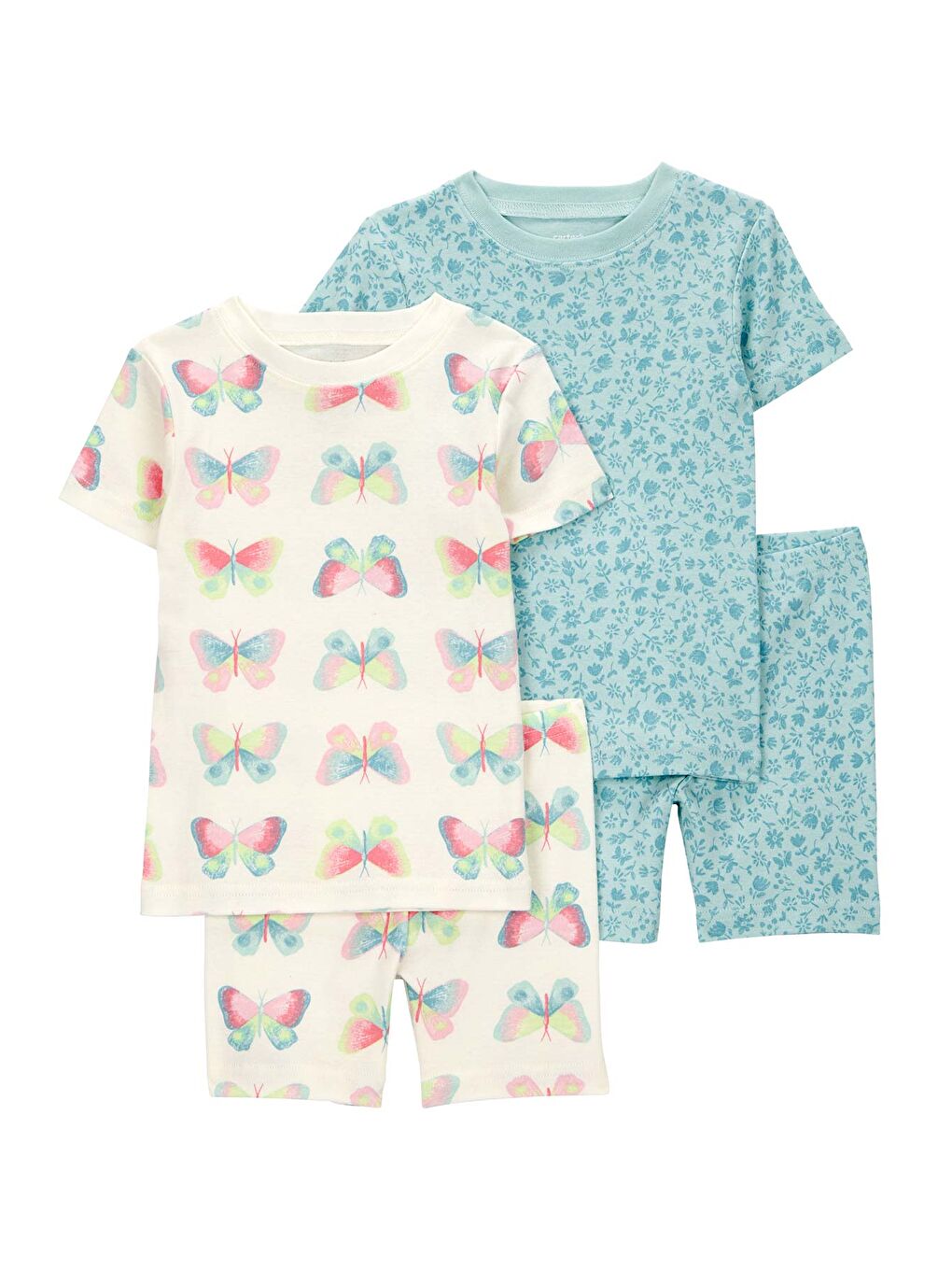 Karışık Küçük Kız Çocuk Pijama Set 4'lü Paket