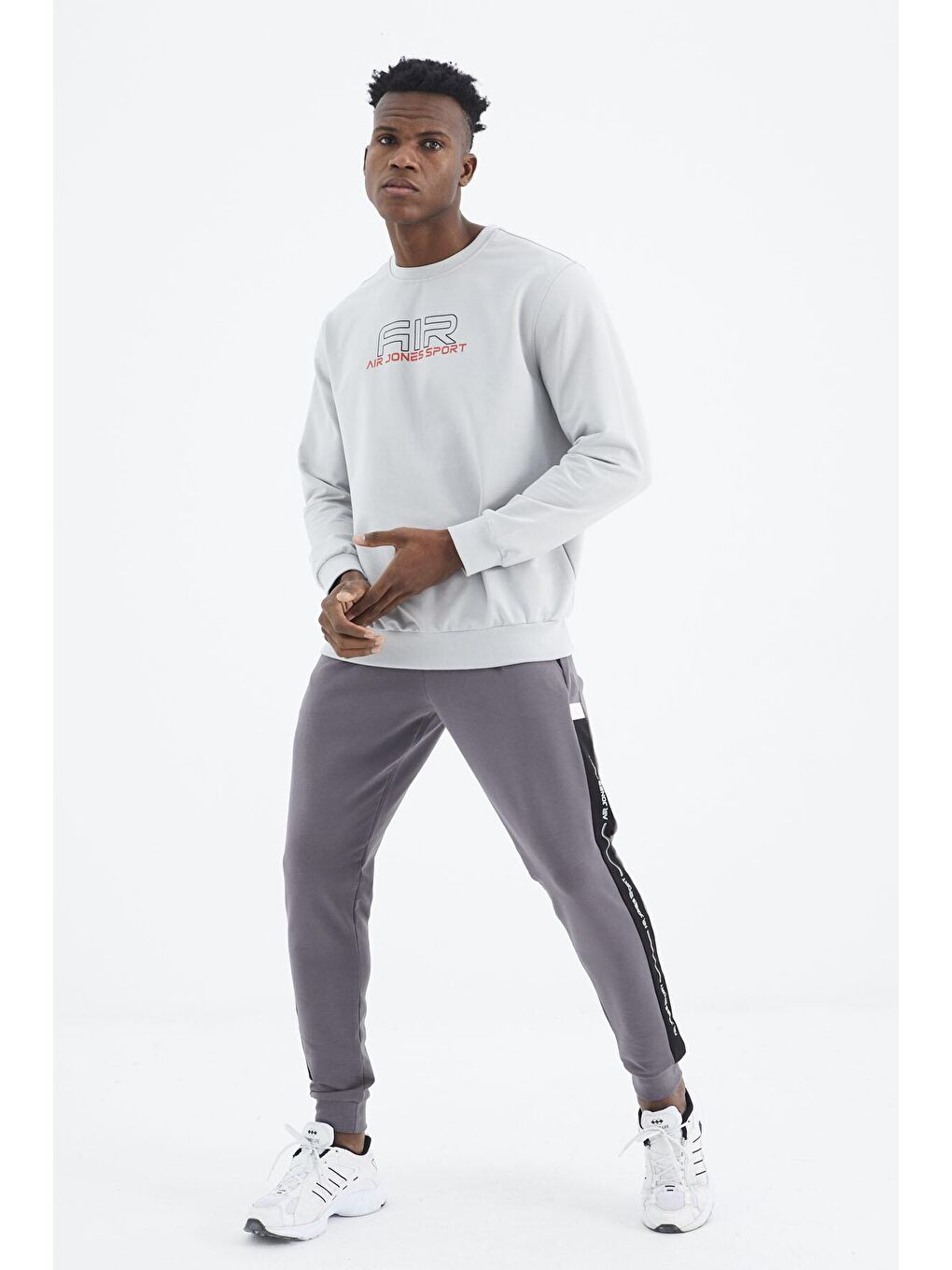 AIR JONES Koyu Gri Jogger Erkek Eşofman Alt - 82117