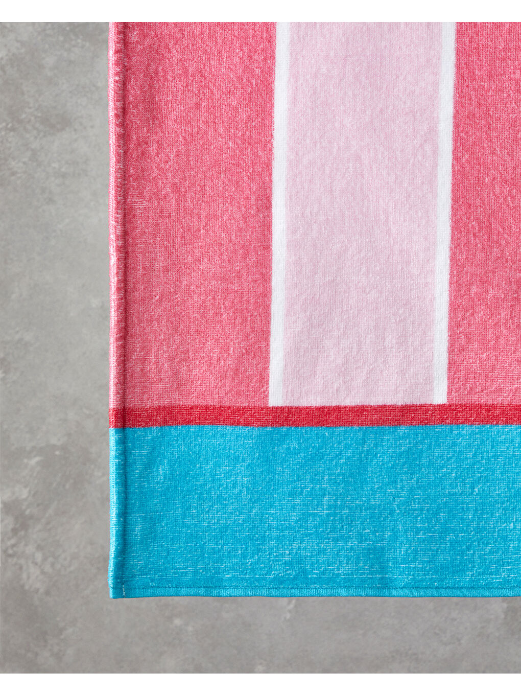 Funny Stripe Pamuklu Baskılı Plaj Havlusu 90x150 cm Pembe-1