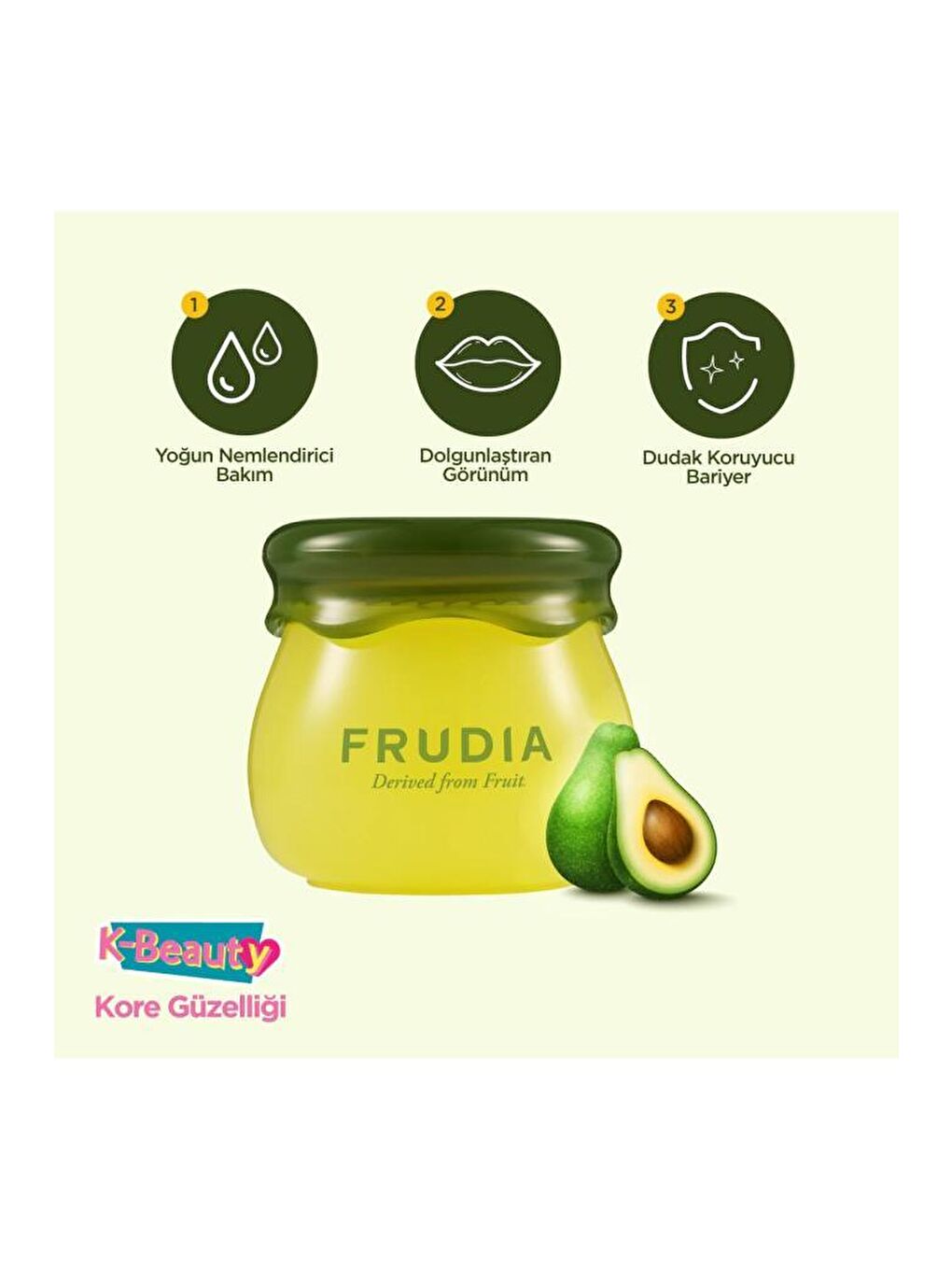 Frudia Açık Bej Avocado Cica Nemlendirici Dudak Balmı 10 ml