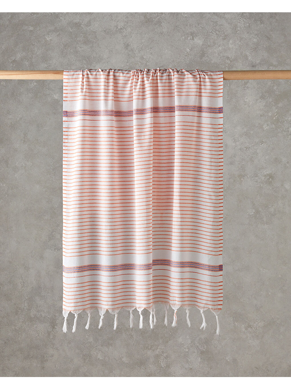 Bony Rejenere Çizgili Peştamal 90x150 cm Mavi-Turuncu