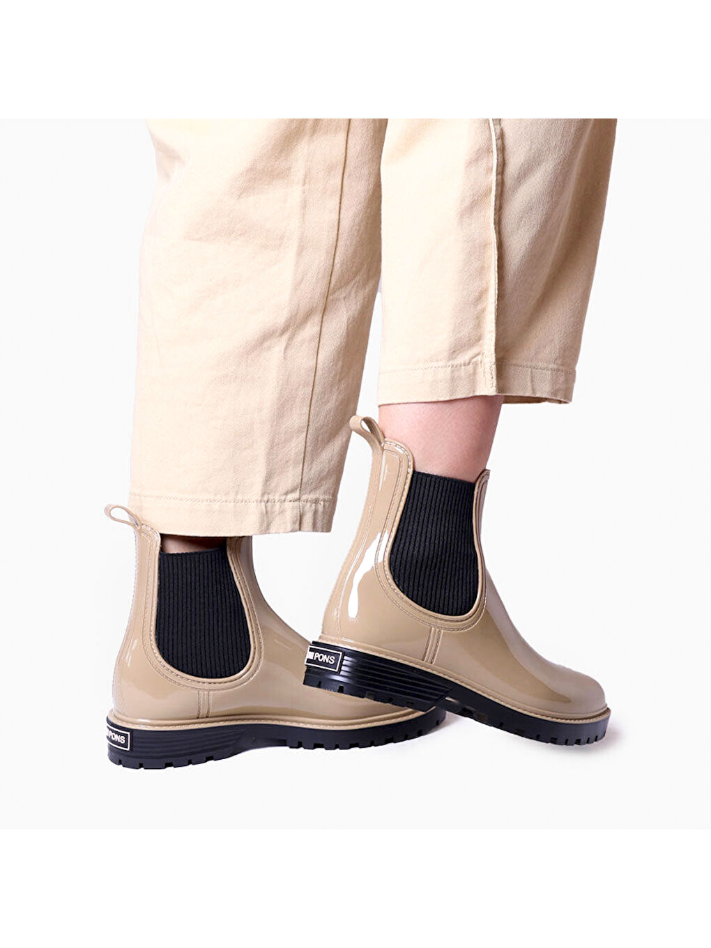 Bej Kadın Bot (Yağmur ) Cavan Ankle Boot Water Beige-3