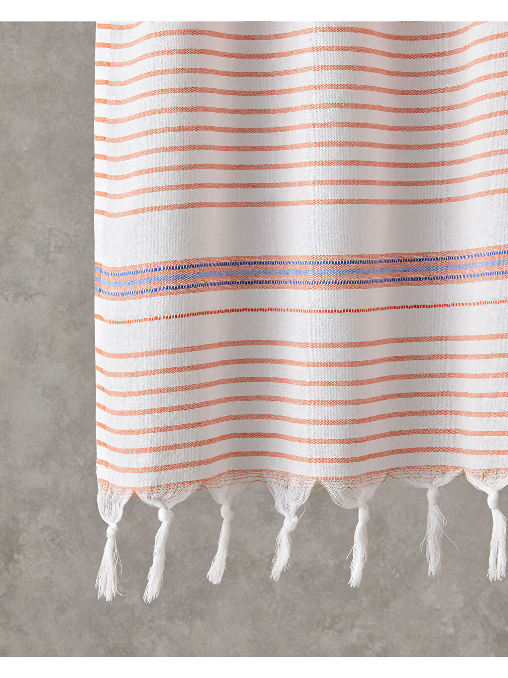 Bony Rejenere Çizgili Peştamal 90x150 cm Mavi-Turuncu-1