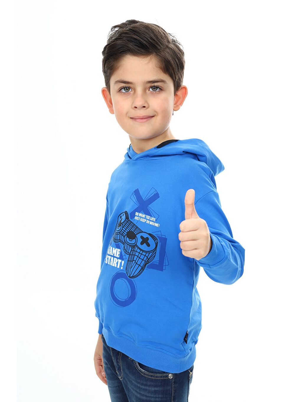Mavi Erkek Çocuk Baskılı Sweatshirt-3