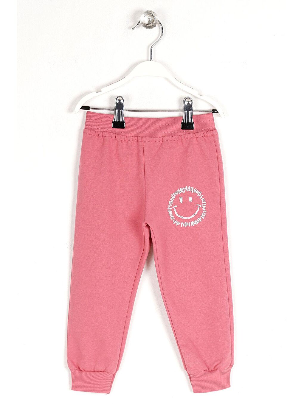 Zepkids Pembe Beli Paçası Lastikli Gul Kurusu Renk Kız Çocuk Esofman Tek Alt