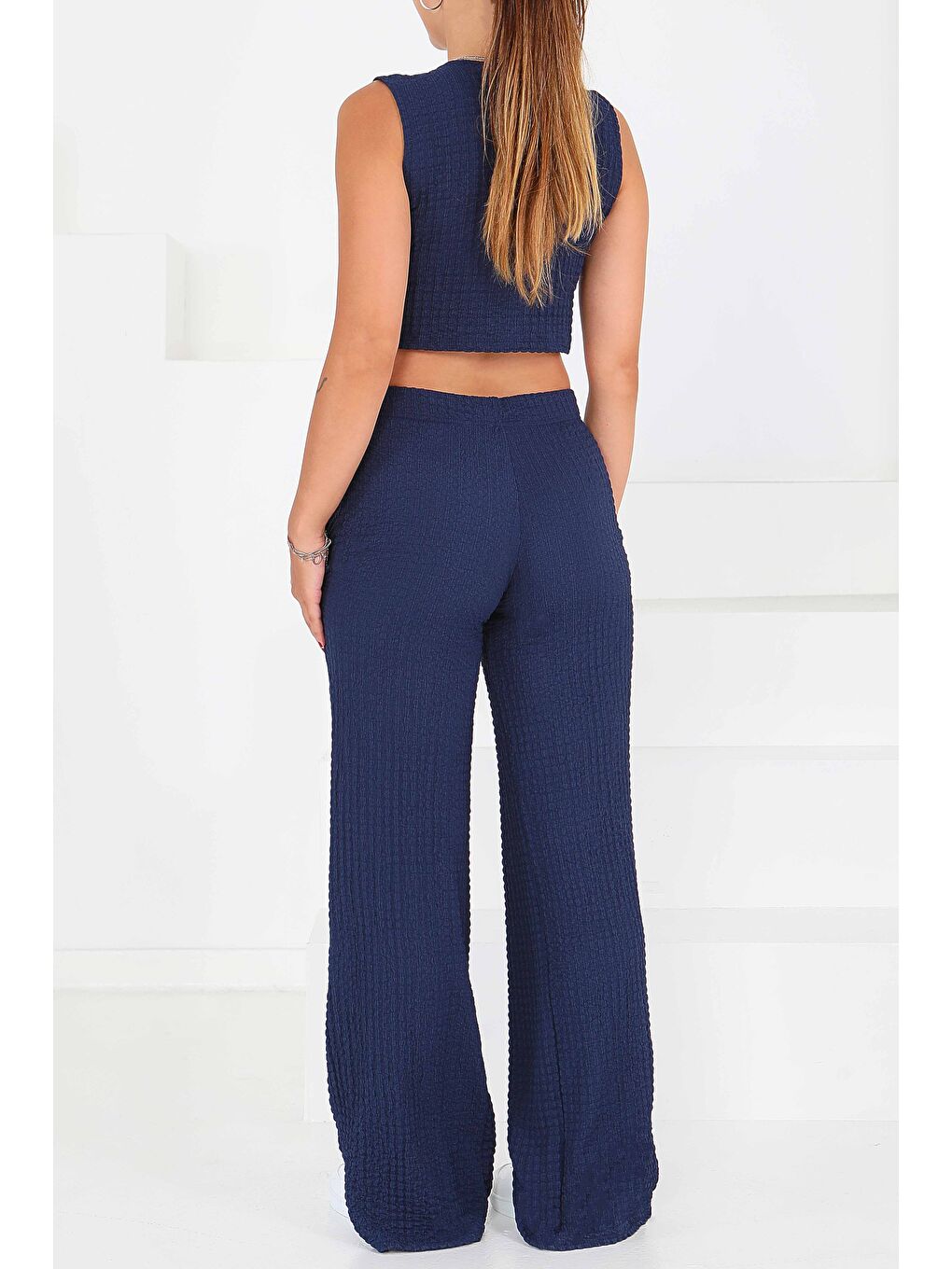 Önü Bağlamalı Takım Lacivert - 27537-4