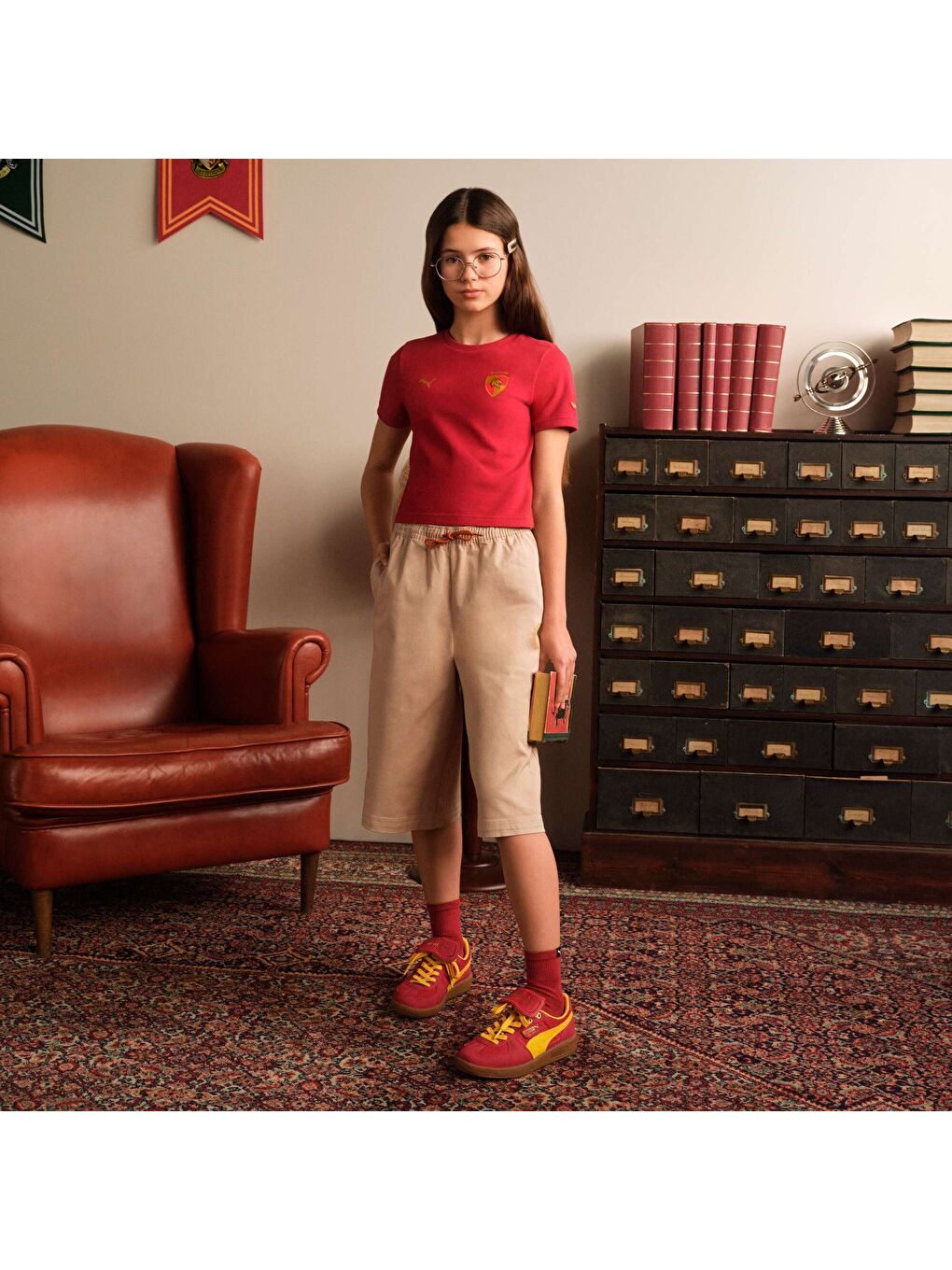 Kırmızı x HARRY POTTER Palermo Genç Ayakkabı-1