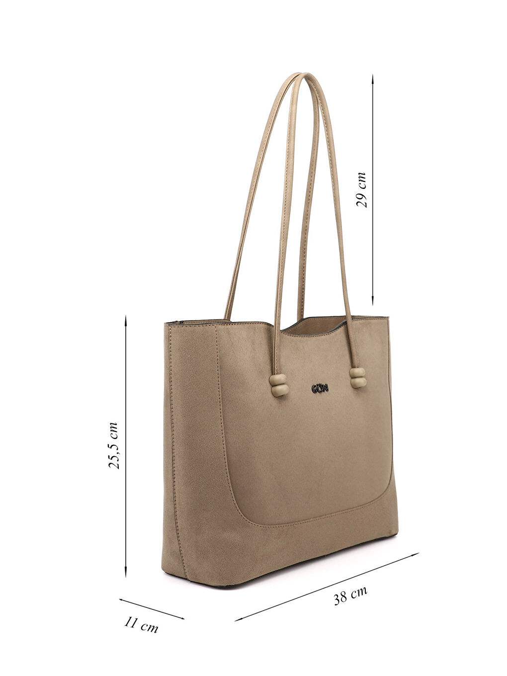 Kahverengi Kadın AÇIK VİZON Yavrulu Omuz Çantası-1