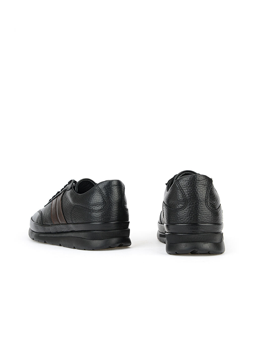 Erkek Hakiki Deri Sneaker 1611002Z650 Siyah-2