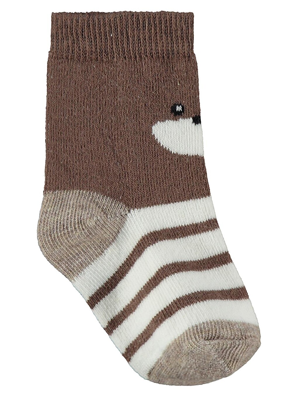 Beyaz Baby Face Animal 3'lü 6- Bebek Erkek Çorap Set - Standart-1
