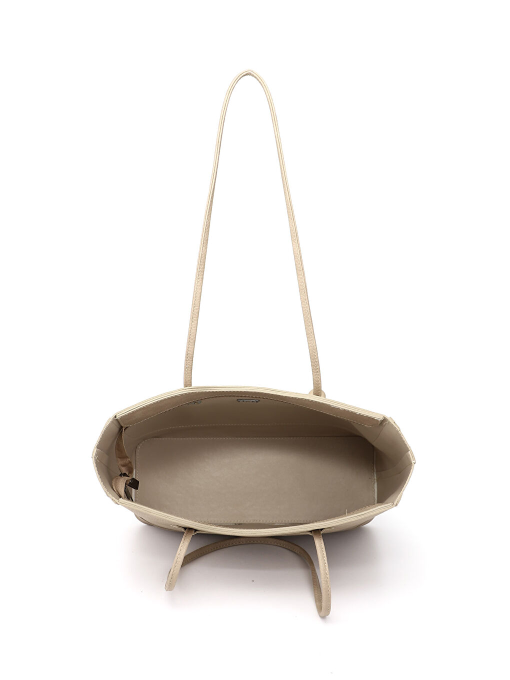 Bej Kadın YENİ BEJ Yavrulu Omuz Çantası-4