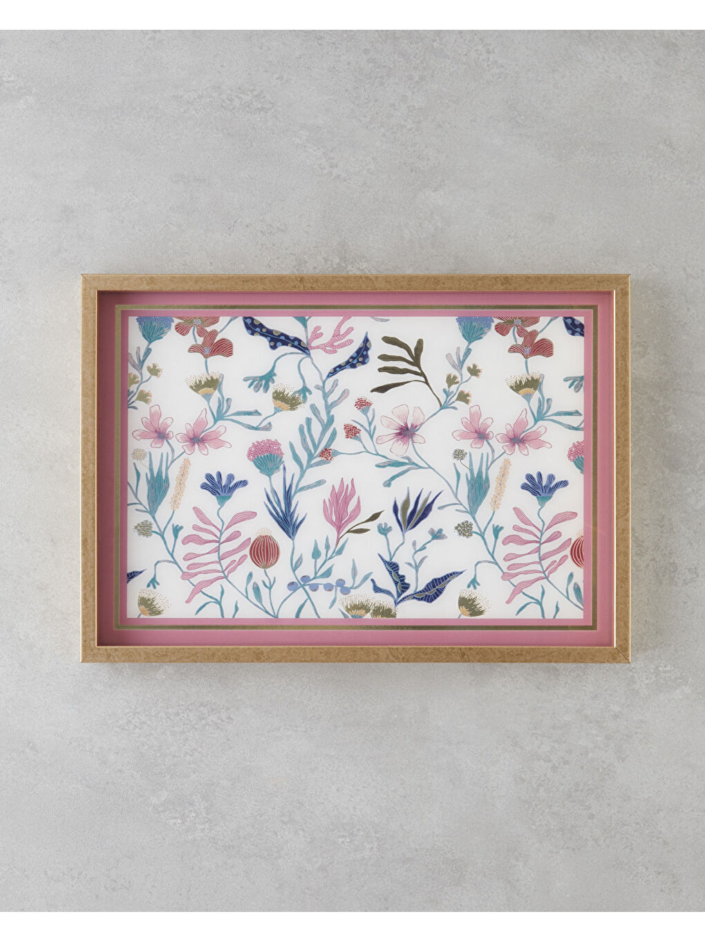 Beyaz Alan Dekoratif Tepsi 30x42 cm Multicolor