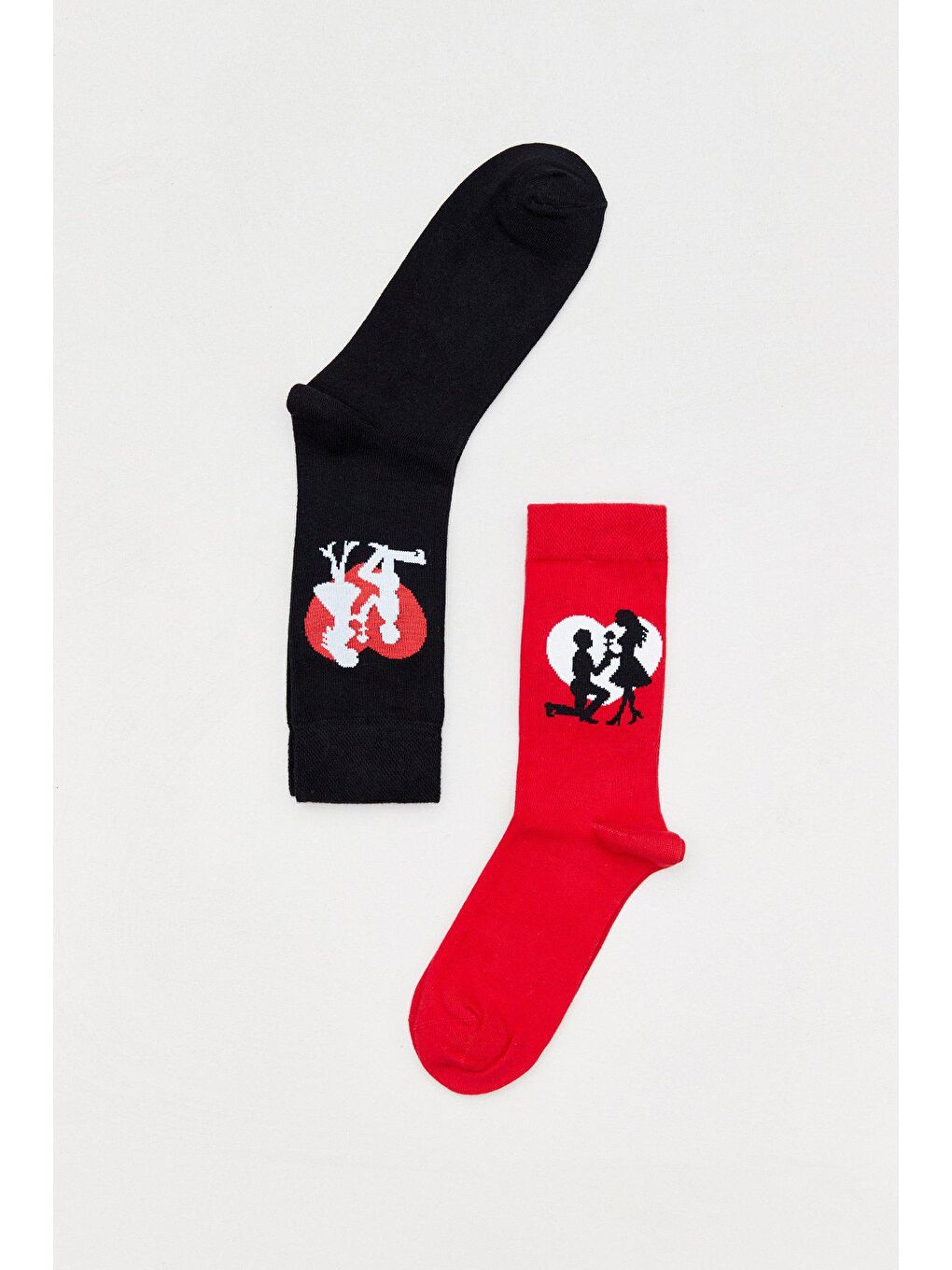 Kırmızı Sevgili Çorabı 2 Li Paket-2