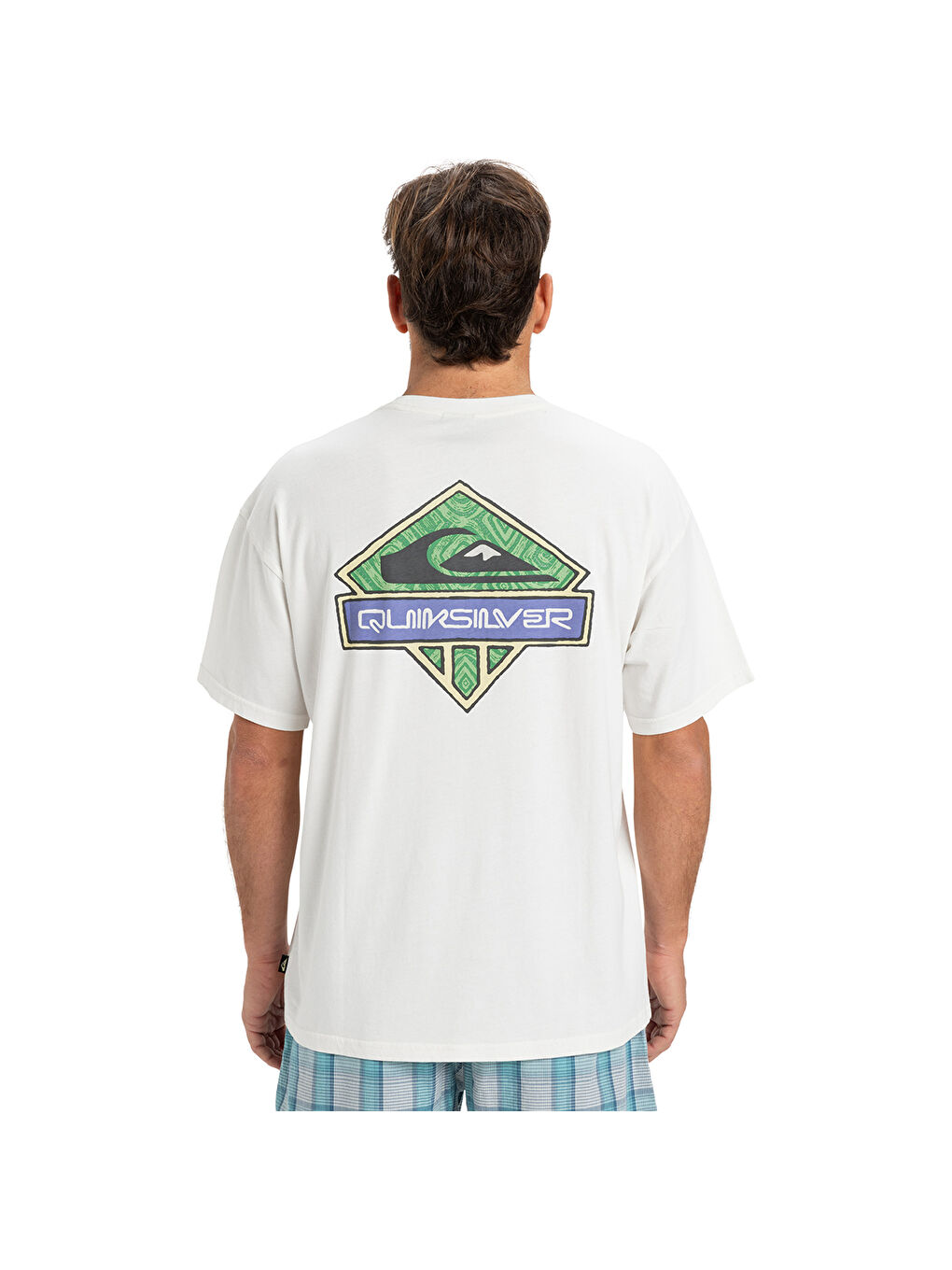 Gh Qs Crystal Jet Erkek Beyaz Yuvarlak Yaka Tişört-2