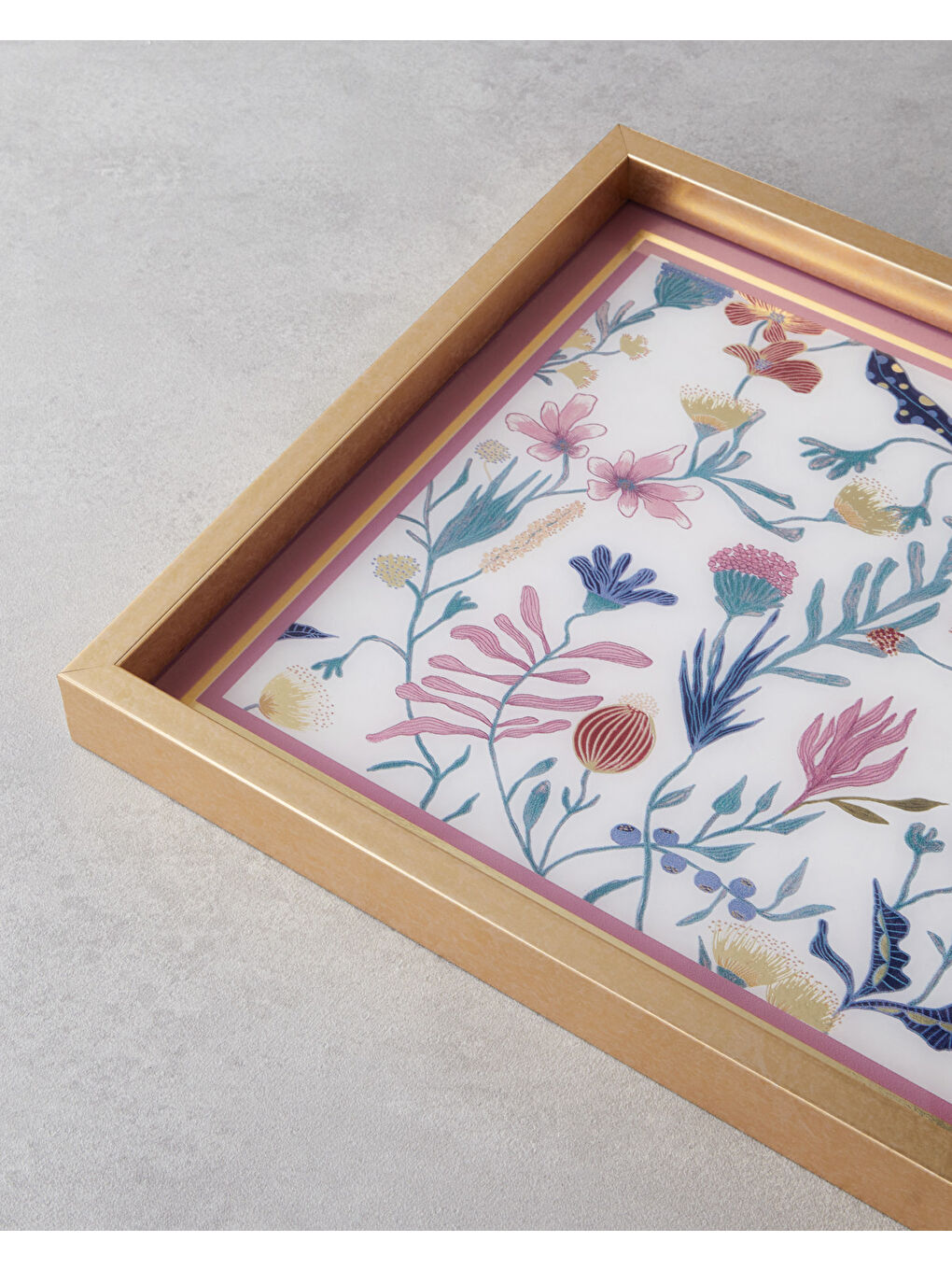 Beyaz Alan Dekoratif Tepsi 30x42 cm Multicolor-2