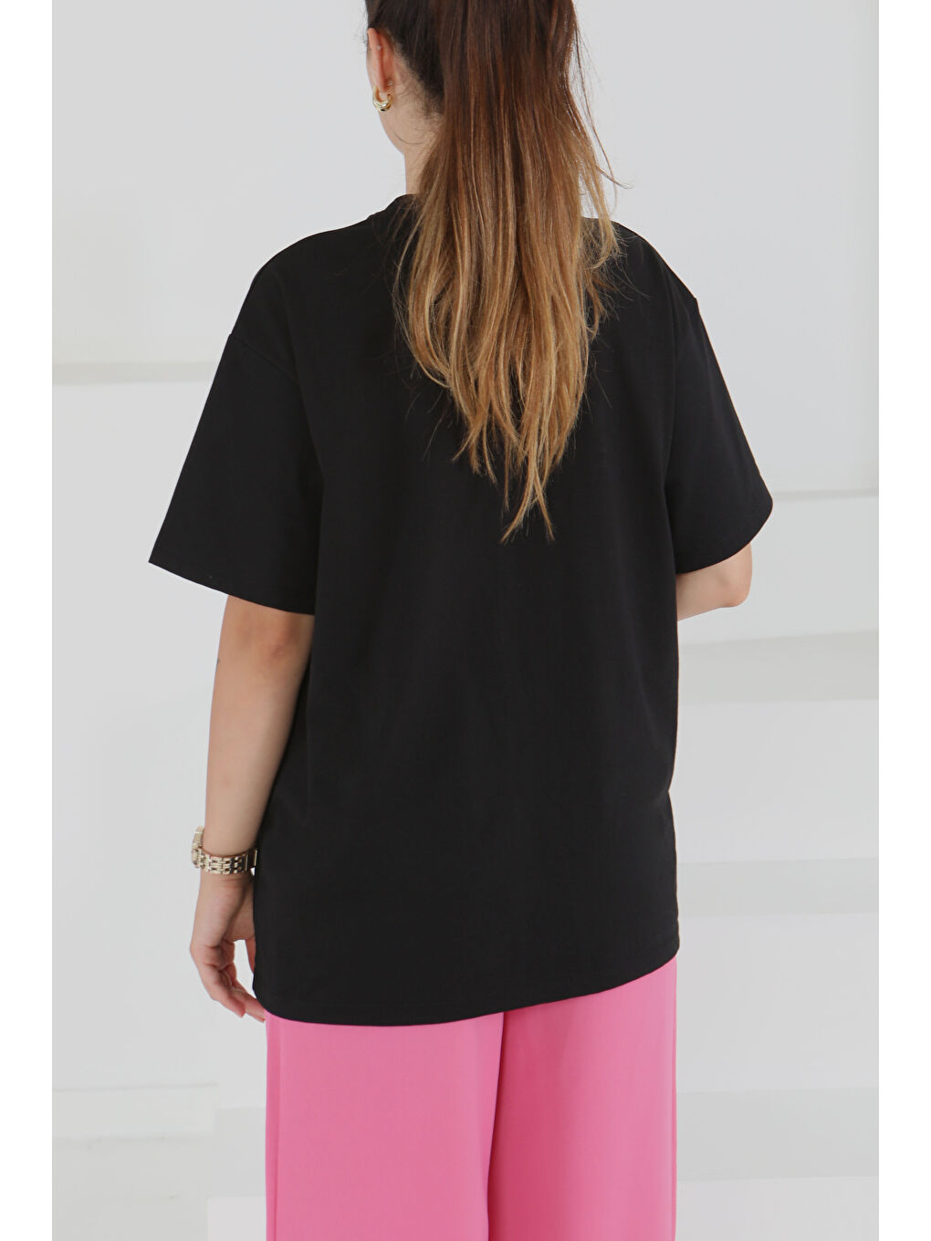 Baskılı Kısa Kollu T-Şhirt Siyah - 27500-3