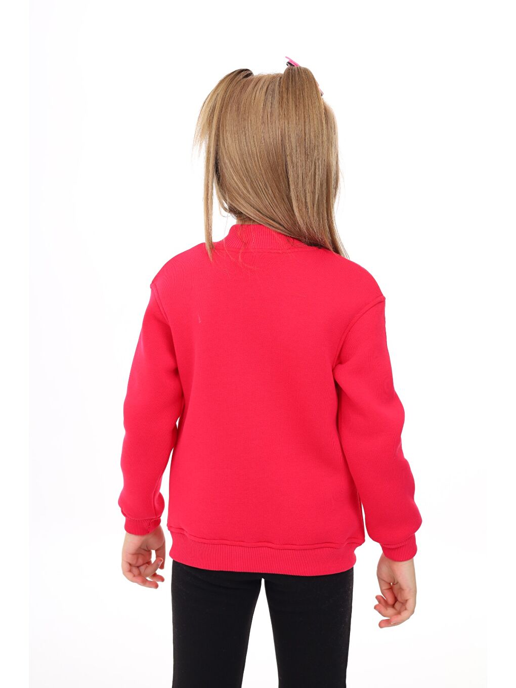 Toontoykids Fuşya Kız Çocuk Nakışlı Fermuarlı Sweatshirt - 3