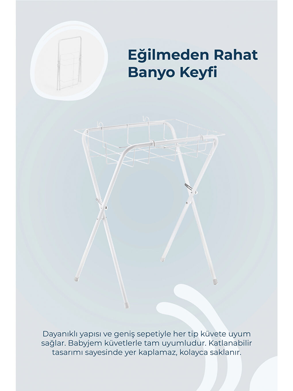 Ayaklı Bebek Banyo Küvet Seti 7 Parça-1